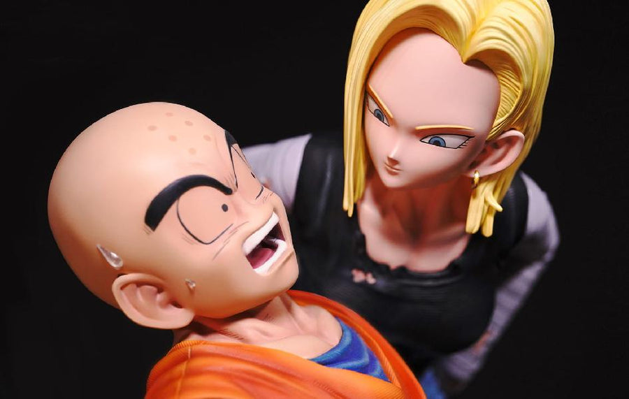 Krillin and Android 18 1/4 Scale Statue