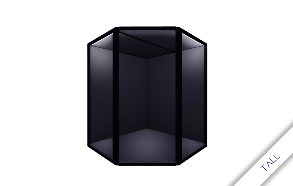 Moducase MAX PLUS - 45° Corner Display Case (Tall - 166cm)