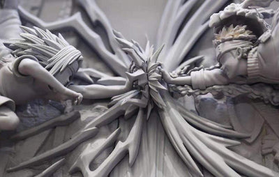 Naruto vs Sasuke at The Valley of The End Mural Statue