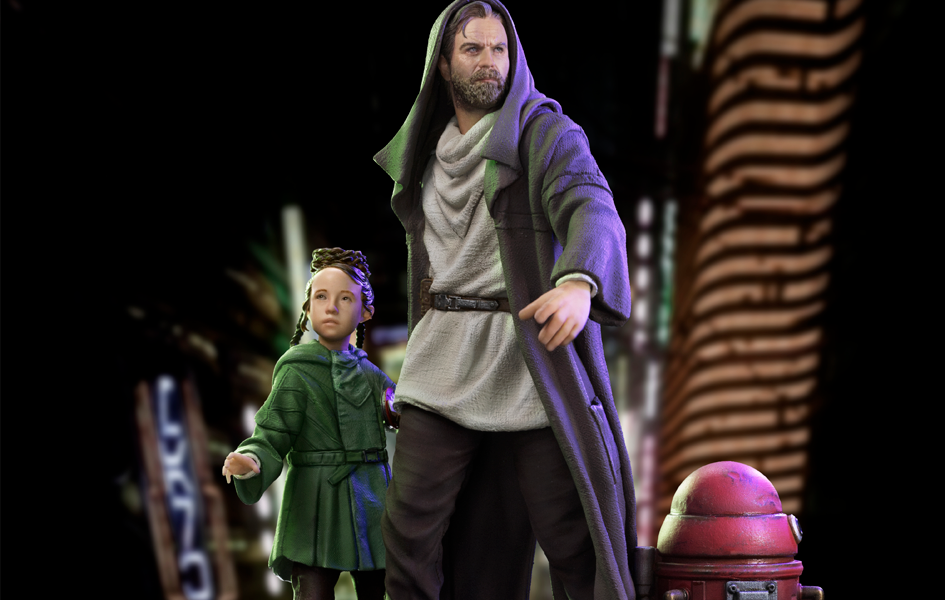 obi hängematte deluxe Obi-Wan and Young Leia Deluxe Art Scale 1/10