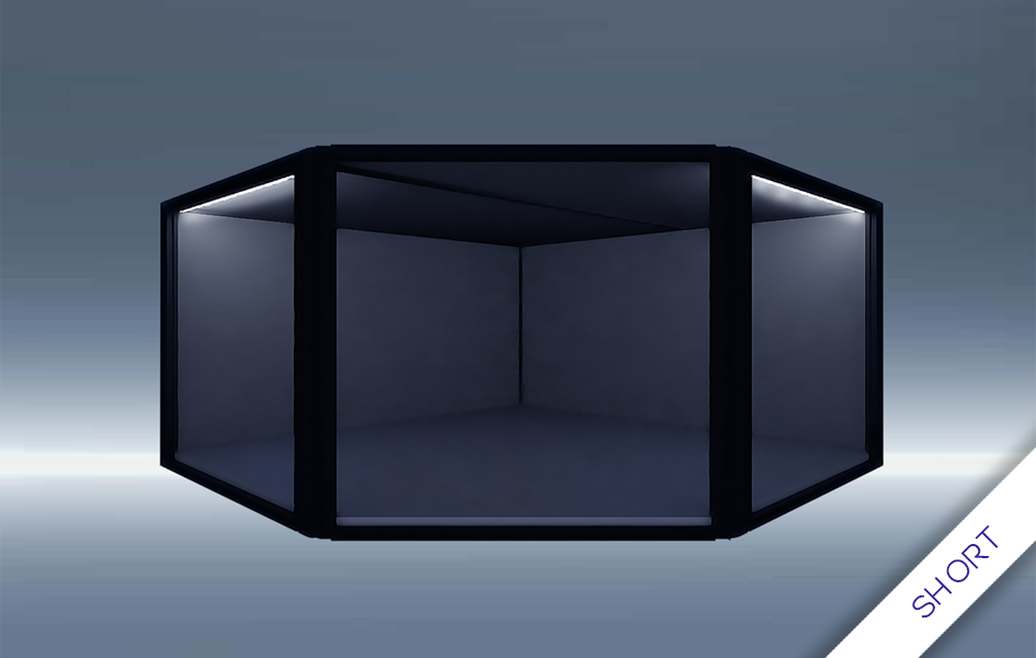 Moducase SIXTH - 45° Corner Display Case (Short - 49cm) - Spec Fiction Shop