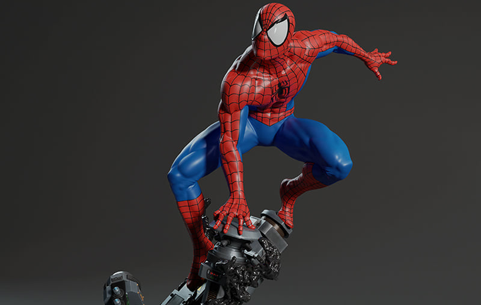 スパイダーマン　ビッグスタチュー スパイダーマン：スパイダーバース SVアクション ピーター・B