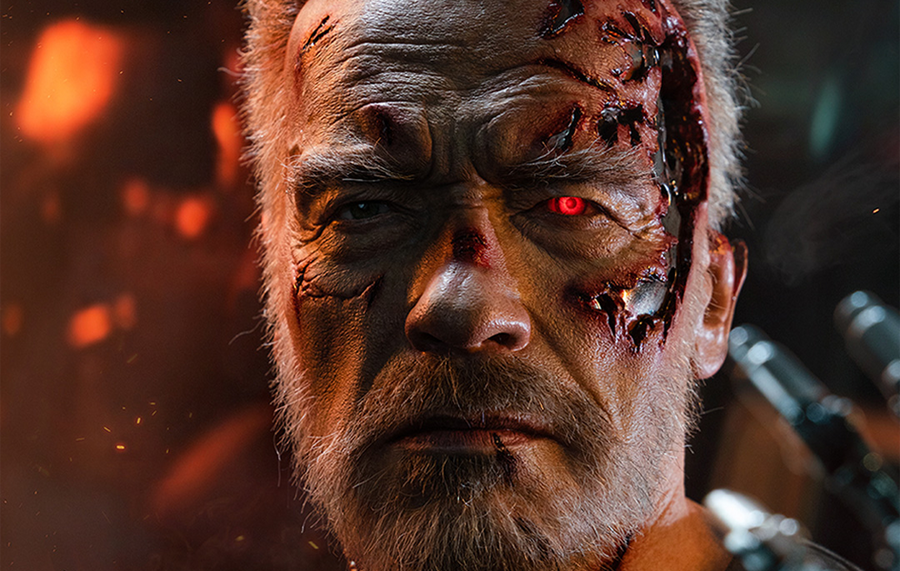 Terminator Dark Fate - T-800 Life-Size Bust