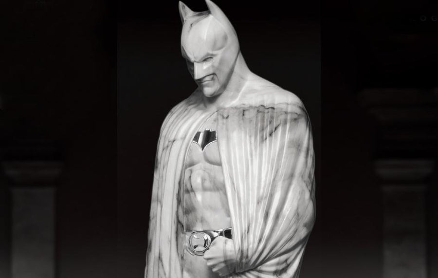 The Dark Knight Rises - Master Craft - The Dark Knight Memorial Statue White Faux Marble Texture Edition