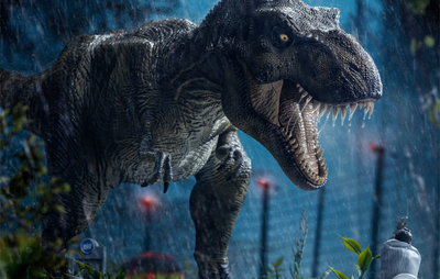 Jurassic Park - T-Rex and Donald Gennaro Demi Scale 1/20