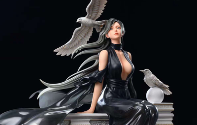 Waiting at the Temple (Black Version) 1/4 Scale Statue