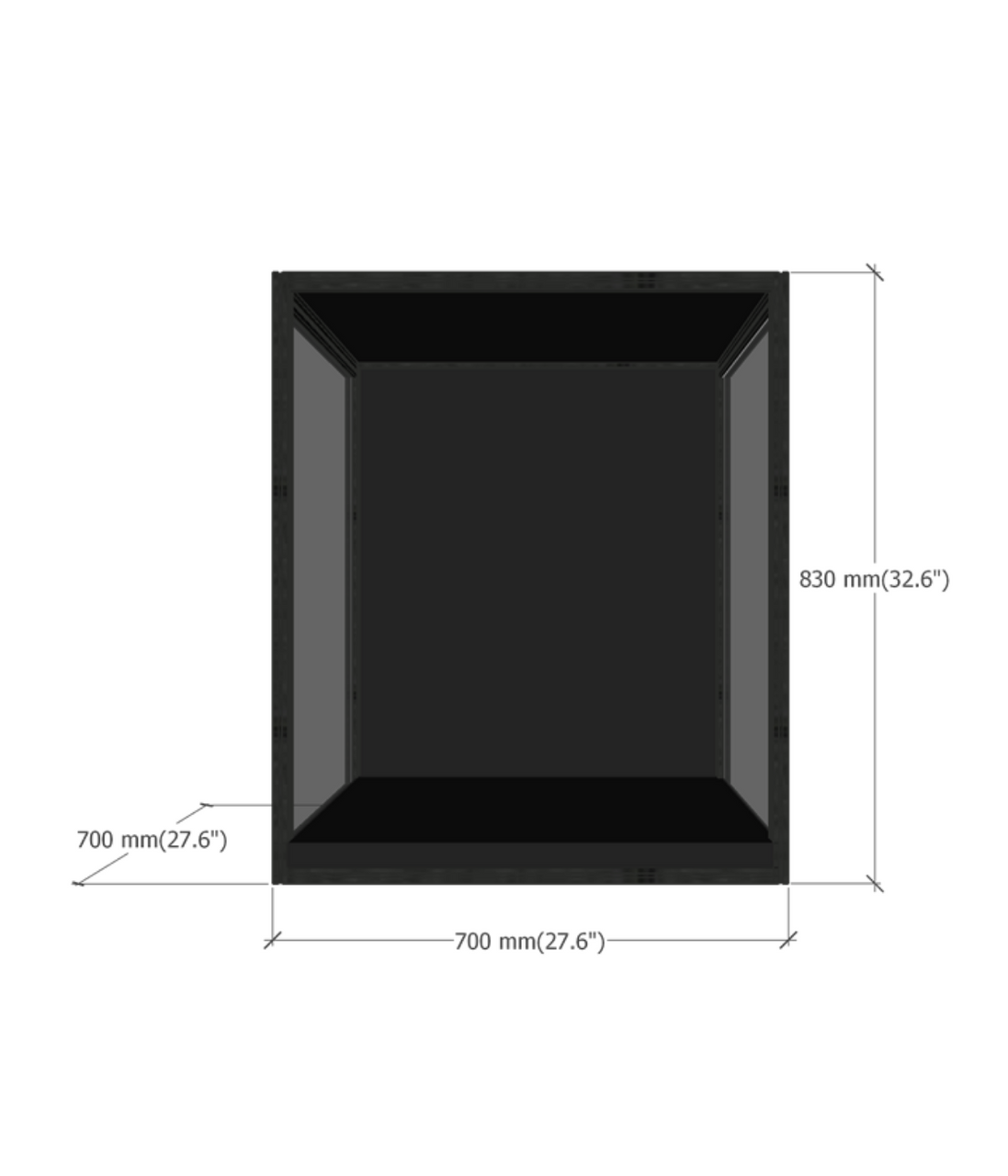 Moducase MAX70PLUS Display Cube – L27.6” x D27.6″ x H32.6″ (L70 x D70 x H83cm)