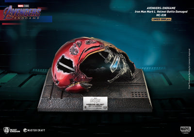 iron man endgame helmet Avengers: Endgame - Master Craft Iron Man MK50 Battle Damaged Helmet