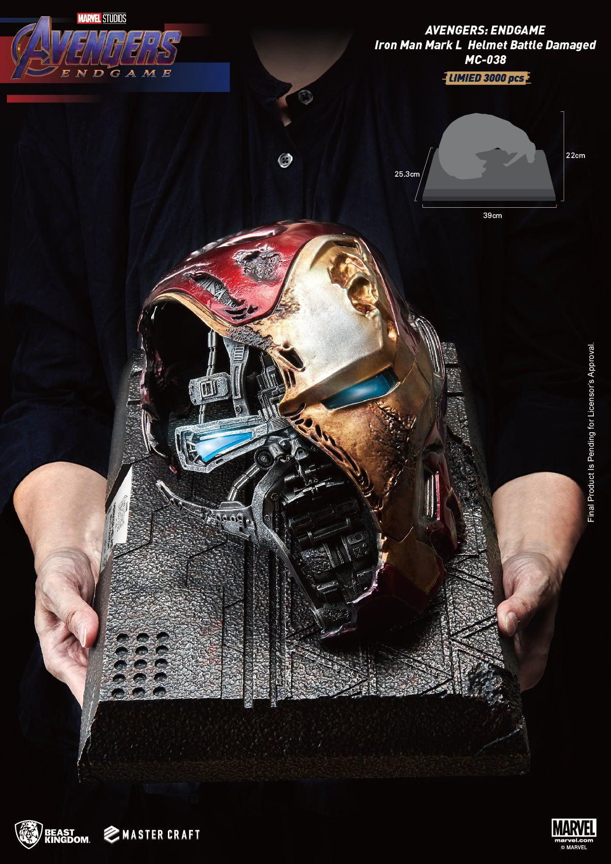 MC-038 Avengers: Endgame Master Craft Battle-Damaged Iron Man Mark50 Helmet