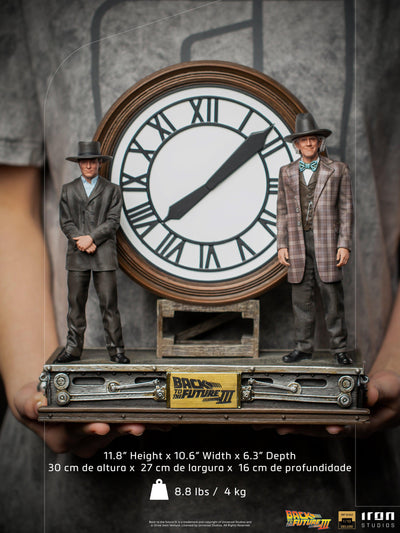 Marty and Doc at the Clock Deluxe Art Scale 1/10