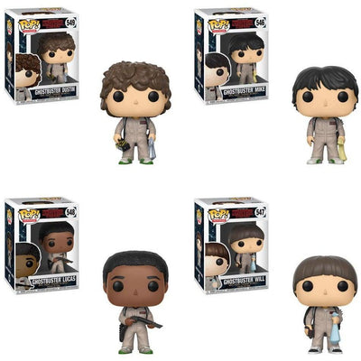 Stranger Things Ghostbusters Will, Dustin, Mike & Lucas 4 PACK Funko Pop! Television