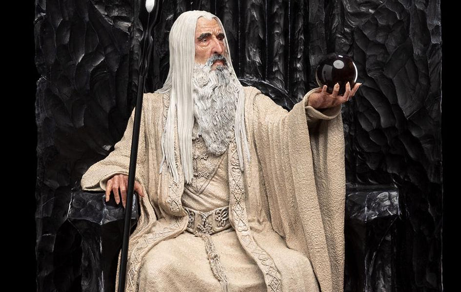 Saruman the White on Throne Statue
