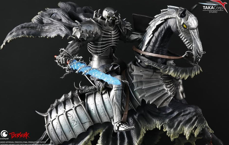 Berserk Skull Knight On Horse Statue