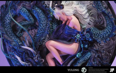 Sleeping With Dragon Deep Blue Statue