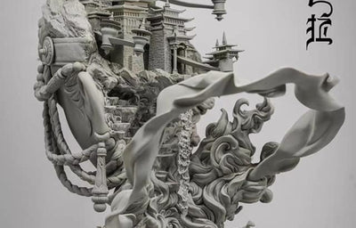 Winter Tibet Shambhala Statue (Unpainted Version)