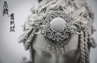 Winter Tibet Shambhala Statue (Unpainted Version)
