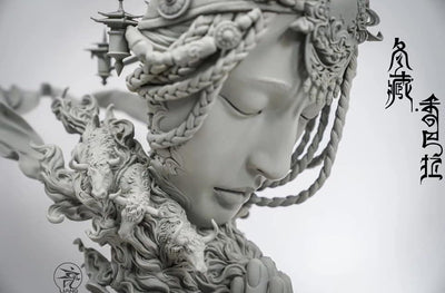 Winter Tibet Shambhala Statue (Unpainted Version)