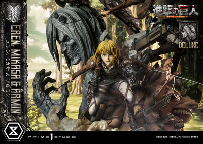 Attack On Titan - Eren, Mikasa, and Armin (DX Bonus Version) 1/4 Scale Statue
