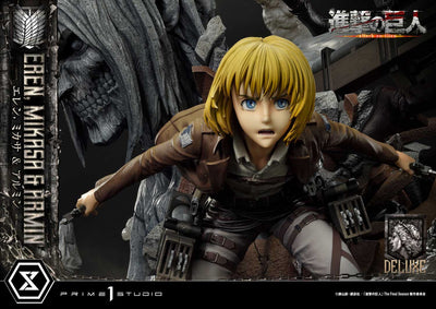 Attack On Titan - Eren, Mikasa, and Armin (DX Bonus Version) 1/4 Scale Statue