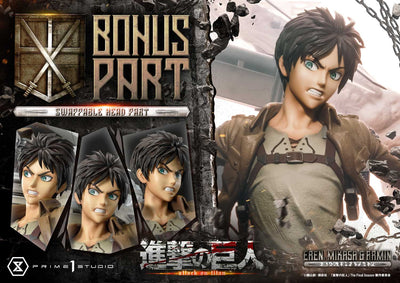Attack On Titan - Eren, Mikasa, and Armin (DX Bonus Version) 1/4 Scale Statue