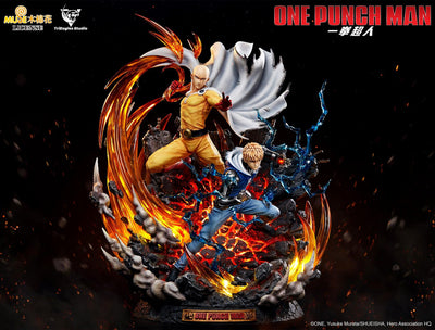One Punch Man: Saitama & Genos Statue