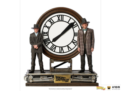 Marty and Doc at the Clock Deluxe Art Scale 1/10