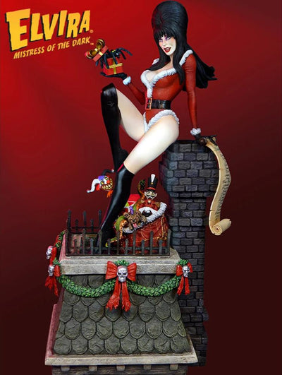 Elvira Scary Christmas Deluxe Maquette 1/6 Scale Statue by Tweeterhead