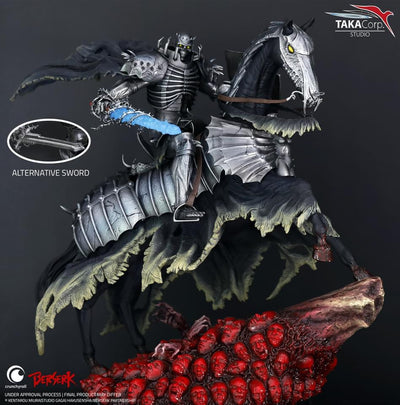 Berserk Skull Knight On Horse Statue