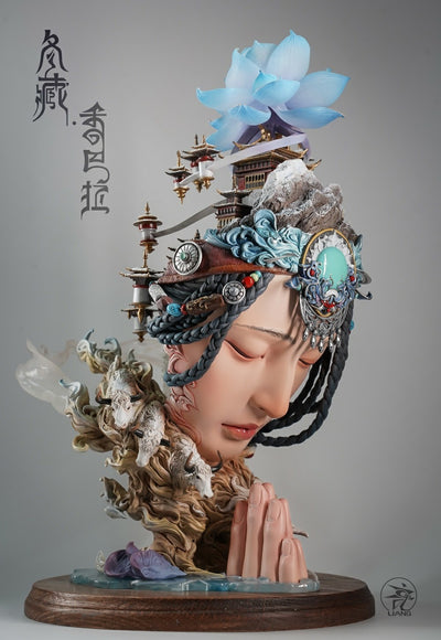 Winter Tibet Shambhala Statue (Painted Version)