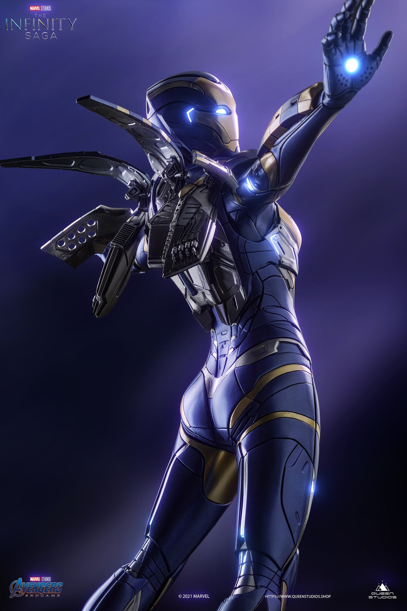 Marvel Deep Purple Iron Man LEGO Pepper Potts Minifigure 76144