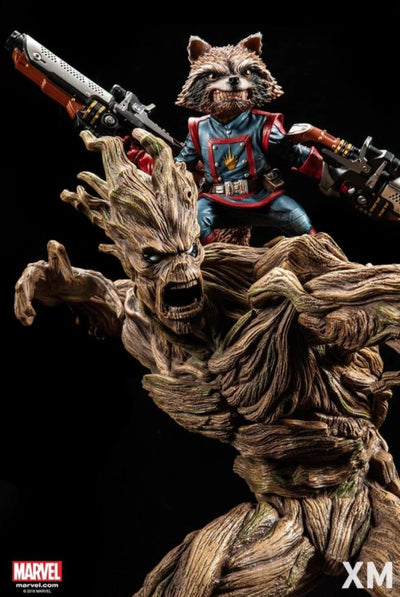 Rocket Raccoon & Groot 1/4 Scale Statue