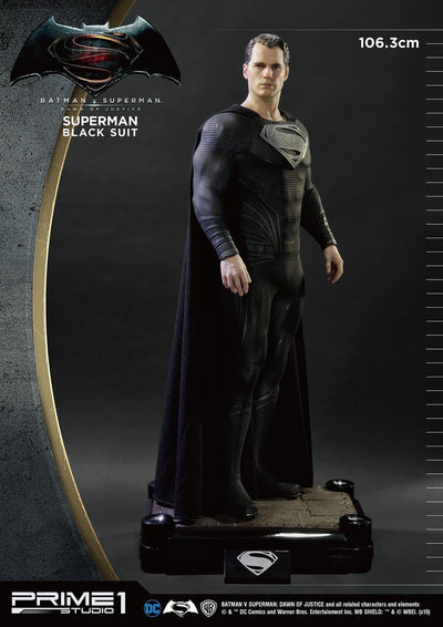Superman Black Suit 1:2 Scale Statue