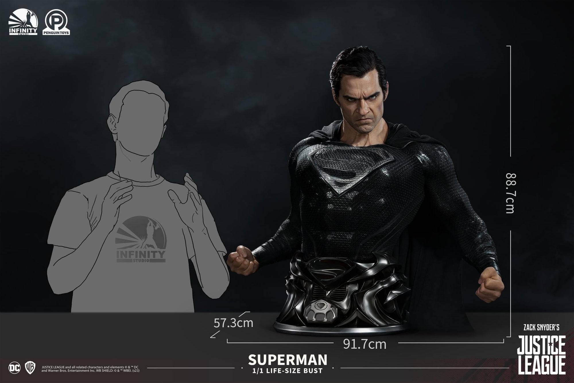 Life Size Justice League Superman Statue 1:1 Henry Cavill Full Size Prop