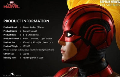 Captain Marvel 1:1 Scale Lifesize Bust