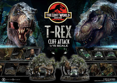 The Lost World - Jurassic Park - T-Rex Cliff Attack (Bonus Version) 1/15 Scale Statue