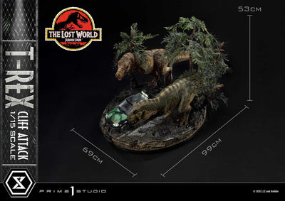 The Lost World - Jurassic Park - T-Rex Cliff Attack (Bonus Version) 1/15 Scale Statue