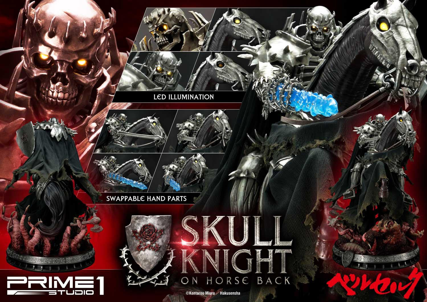 Skull Knight On Horseback DELUXE STATUE