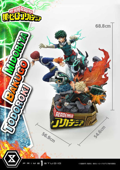 Midoriya Bakugo & Todoroki DX Bonus Statue