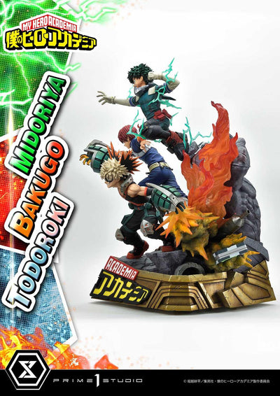 Midoriya Bakugo & Todoroki DX Bonus Statue
